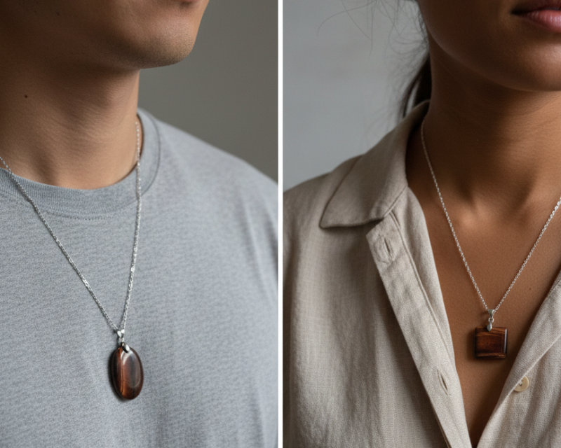 Collier "Œil de Taureau" – Force, Protection et Ancrage