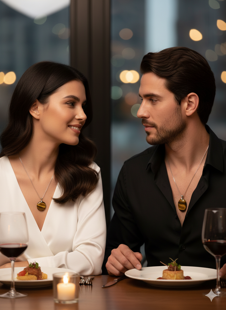 Collier Œil de Tigre Naturel – Pierre de Protection Mixte – Image 3