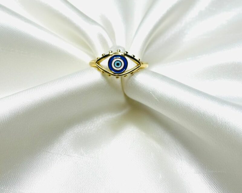 Bague Oeil Argent Doré 925 | Bijou Protection ajustable