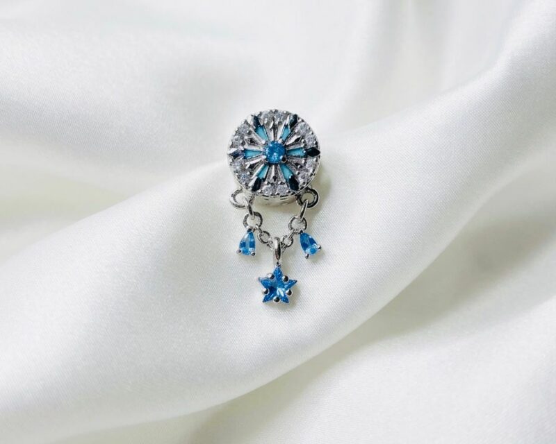 Charm Flocon Givré & Argent 925