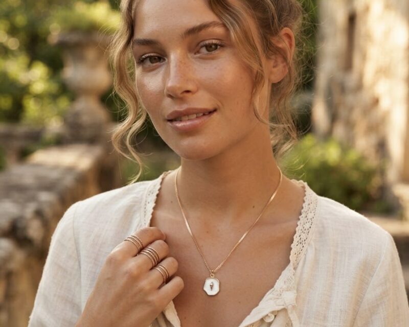 Collier Médaillon – Acier Inoxydable Plaqué Or
